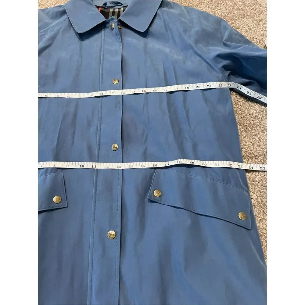 Burberrys’ women coat blue oversize full zip pockets size M - Picture 11 of 13